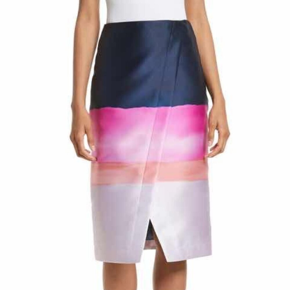 BNWT TED BAKER LONDON Marina Mosaic Asymmetric Skirt - Picture 1 of 11